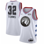Men's Nike Minnesota Timberwolves #32 Karl-Anthony Towns White NBA Jordan Swingman 2019 All-Star Game Jersey