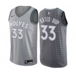 Men's Nike Minnesota Timberwolves #33 Keita Bates-Diop Authentic Gray NBA Jersey - City Edition