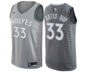 Men's Nike Minnesota Timberwolves #33 Keita Bates-Diop Swingman Gray NBA Jersey - City Edition