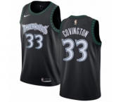 Men's Nike Minnesota Timberwolves #33 Robert Covington Authentic Black Hardwood Classics Jersey