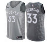Men's Nike Minnesota Timberwolves #33 Robert Covington Authentic Gray NBA Jersey - City Edition
