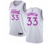 Men's Nike Minnesota Timberwolves #33 Robert Covington White Swingman Jersey - Earned Edition