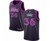 Men's Nike Minnesota Timberwolves #36 Dario Saric Authentic Purple NBA Jersey - City Edition