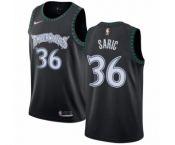 Men's Nike Minnesota Timberwolves #36 Dario Saric Swingman Black Hardwood Classics Jersey