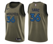 Men's Nike Minnesota Timberwolves #36 Dario Saric Swingman Green Salute to Service NBA Jersey