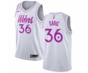 Men's Nike Minnesota Timberwolves #36 Dario Saric White Swingman Jersey - Earned Edition