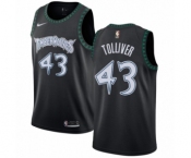 Men's Nike Minnesota Timberwolves #43 Anthony Tolliver Authentic Black Hardwood Classics Jersey