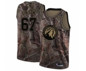 Men's Nike Minnesota Timberwolves #67 Taj Gibson Swingman Camo Realtree Collection NBA Jersey