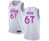 Men's Nike Minnesota Timberwolves #67 Taj Gibson White Swingman Jersey - Earned Edition