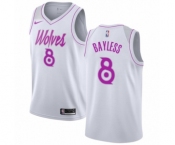 Men's Nike Minnesota Timberwolves #8 Jerryd Bayless White Swingman Jersey - Earned Edition