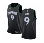 Men's Nike Minnesota Timberwolves #9 Luol Deng Authentic Black Hardwood Classics Jersey