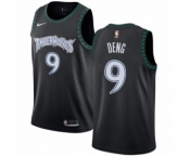 Men's Nike Minnesota Timberwolves #9 Luol Deng Authentic Black Hardwood Classics Jersey