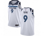 Men's Nike Minnesota Timberwolves #9 Luol Deng Authentic White NBA Jersey - Association Edition