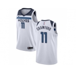 Nike Minnesota Timberwolves #11 Jamal Crawford White NBA Swingman Association Edition Jersey