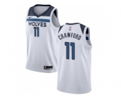 Nike Minnesota Timberwolves #11 Jamal Crawford White NBA Swingman Association Edition Jersey