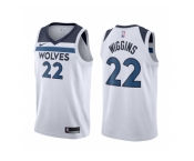 Nike NBA Minnesota Timberwolves #22 Andrew Wiggins Jersey 2017 18 New Season Wine White Jersey