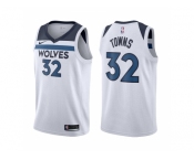 Nike NBA Minnesota Timberwolves #32 Karl Anthony Towns Jersey 2017 18 New Season Wine White Jersey
