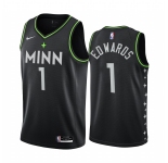 Nike Timberwolves #1 Anthony Edwards Black NBA Swingman 2020-21 City Edition Jersey