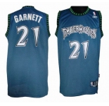 nba minnesota timberwolves #21 garnett blue