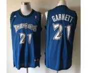 nba minnesota timberwolves #21 garnett blue[revolution 30 swingman]