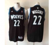 nba minnesota timberwolves #22 wiggins black[revolution 30 swingman]