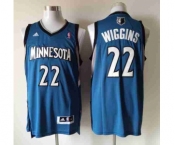nba minnesota timberwolves #22 wiggins blue[revolution 30 swingman]