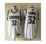 nba minnesota timberwolves #32 towns white[revolution 30 swingman]