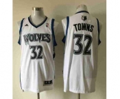 nba minnesota timberwolves #32 towns white[revolution 30 swingman]