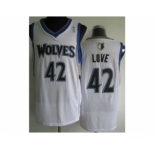 nba minnesota timberwolves #42 love white[revolution 30]
