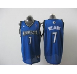 nba minnesota timberwolves #7 williams lt.blue[2011 swingman revolution 30]