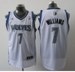 nba minnesota timberwolves #7 williams white[2011 swingman revolution 30]