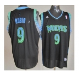 nba minnesota timberwolves #9 rubio black[limited revolution 30 swingman]