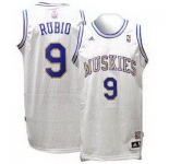 nba minnesota timberwolves #9 rubio white classic(swingman