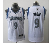 nba minnesota timberwolves #9 rubio white[2011 swingman revolution 30]