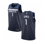 Women's Nike Minnesota Timberwolves #1 Tyus Jones Swingman Navy Blue Road NBA Jersey - Icon Edition