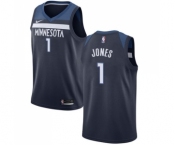 Women's Nike Minnesota Timberwolves #1 Tyus Jones Swingman Navy Blue Road NBA Jersey - Icon Edition