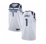 Women's Nike Minnesota Timberwolves #1 Tyus Jones Swingman White NBA Jersey - Association Edition