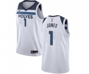 Women's Nike Minnesota Timberwolves #1 Tyus Jones Swingman White NBA Jersey - Association Edition