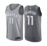 Women's Nike Minnesota Timberwolves #11 Jamal Crawford Swingman Gray NBA Jersey - City Edition