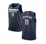 Women's Nike Minnesota Timberwolves #11 Jamal Crawford Swingman Navy Blue Road NBA Jersey - Icon Edition