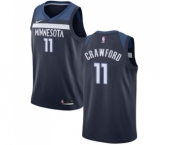 Women's Nike Minnesota Timberwolves #11 Jamal Crawford Swingman Navy Blue Road NBA Jersey - Icon Edition