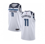 Women's Nike Minnesota Timberwolves #11 Jamal Crawford Swingman White NBA Jersey - Association Edition