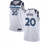 Women's Nike Minnesota Timberwolves #20 Josh Okogie Swingman White NBA Jersey - Association Edition