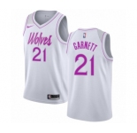 Women's Nike Minnesota Timberwolves #21 Kevin Garnett White Swingman Jersey - Earned Edition