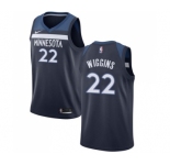 Women's Nike Minnesota Timberwolves #22 Andrew Wiggins Swingman Navy Blue Road NBA Jersey - Icon Edition