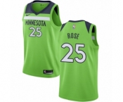 Women's Nike Minnesota Timberwolves #25 Derrick Rose Authentic Green NBA Jersey Statement Edition