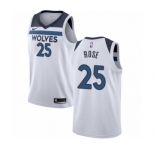 Women's Nike Minnesota Timberwolves #25 Derrick Rose Authentic White NBA Jersey - Association Edition