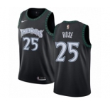 Women's Nike Minnesota Timberwolves #25 Derrick Rose Swingman Black Hardwood Classics Jersey