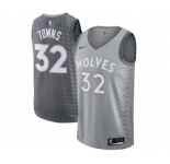 Women's Nike Minnesota Timberwolves #32 Karl-Anthony Towns Swingman Gray NBA Jersey - City Edition