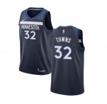 Women's Nike Minnesota Timberwolves #32 Karl-Anthony Towns Swingman Navy Blue Road NBA Jersey - Icon Edition